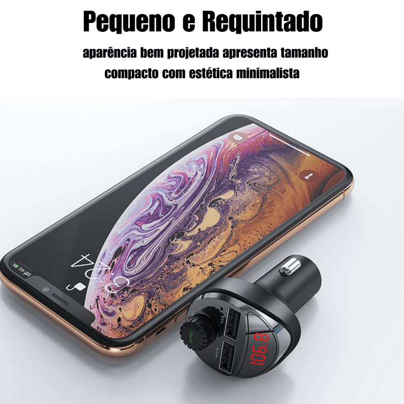 VoltDrive Carregador de Carros MP3 Bluetooth - kaikshop.com